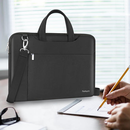 Ferkurn Laptop Bag Case Sleeve 15 15.6 16 inch for Women Men Compatible with 15"/16" MacBook Pro/Air M4/M3/M2/M1, Surface Laptop 6/5 Book, XPS 15, HP Pavilion, Lenovo, Acer, ASUS, Samsung, Black
