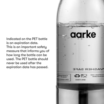 aarke Small PET Water Bottle, Stainless Steel, 450 ml