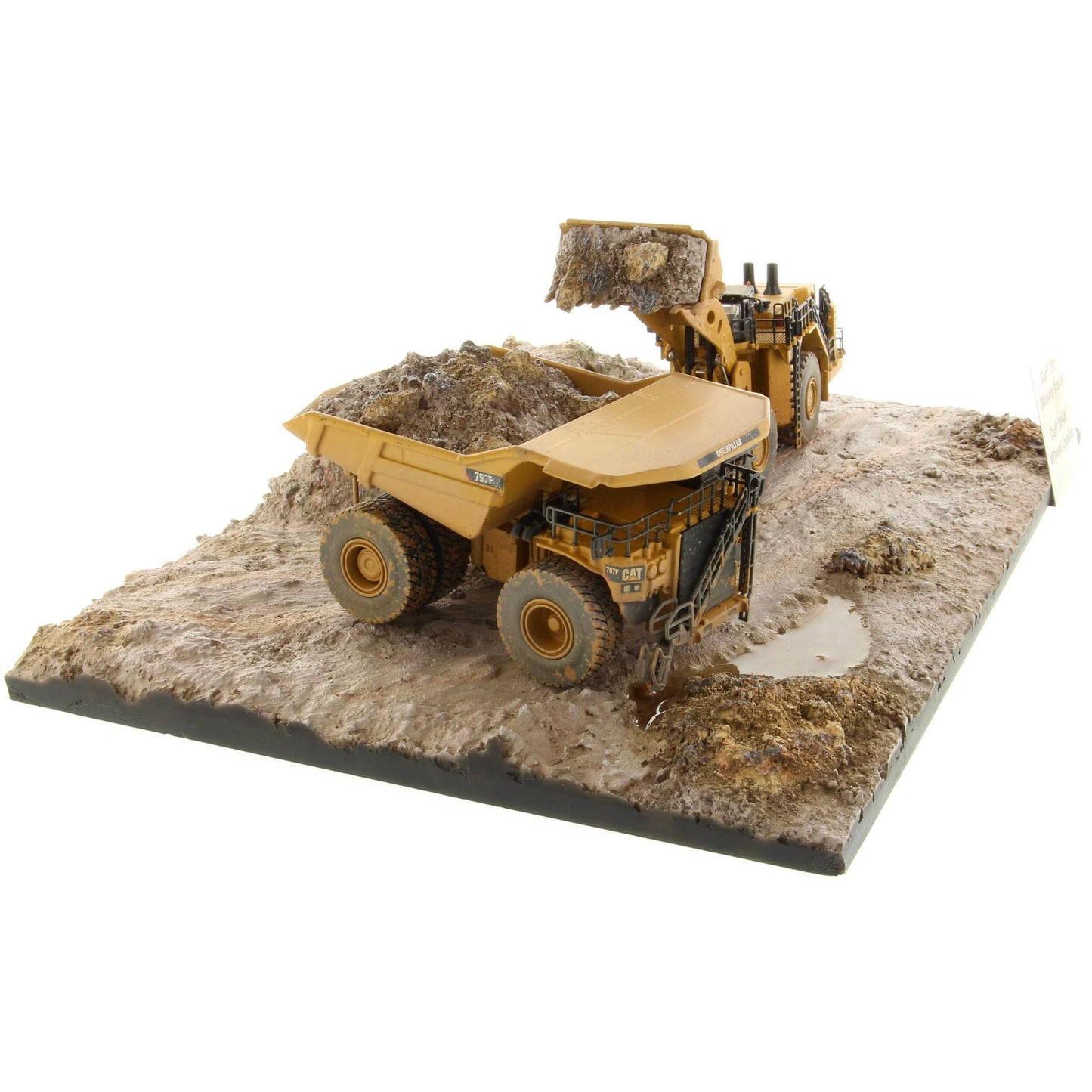 Diecast Masters 1:125 Scale Weathered 994K Wheel Loader & CAT 797 Mining Truck | Weathered Series Cat Trucks & Construction Equipment Model 85762