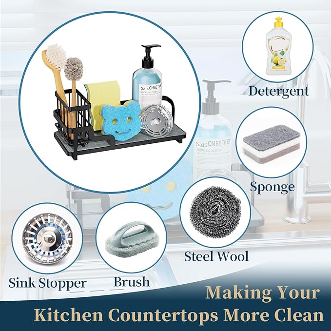 Consumest Sponge Holder for Kitchen Sink