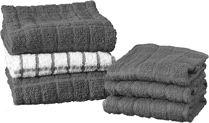 Ritz Premium Kitchen Towel and Dish Cloth Value Set: Highly Absorbent, Super