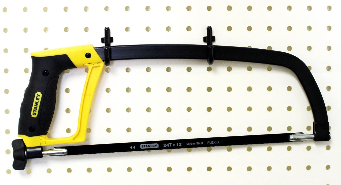 WallPeg 100Pcs Pegboard Accessory Peg Hook Set – Durable, Self-Locking Black 1/4" J-Style FlexLock Peg Hooks for Hanging Tools, Storage, and Wall Organization
