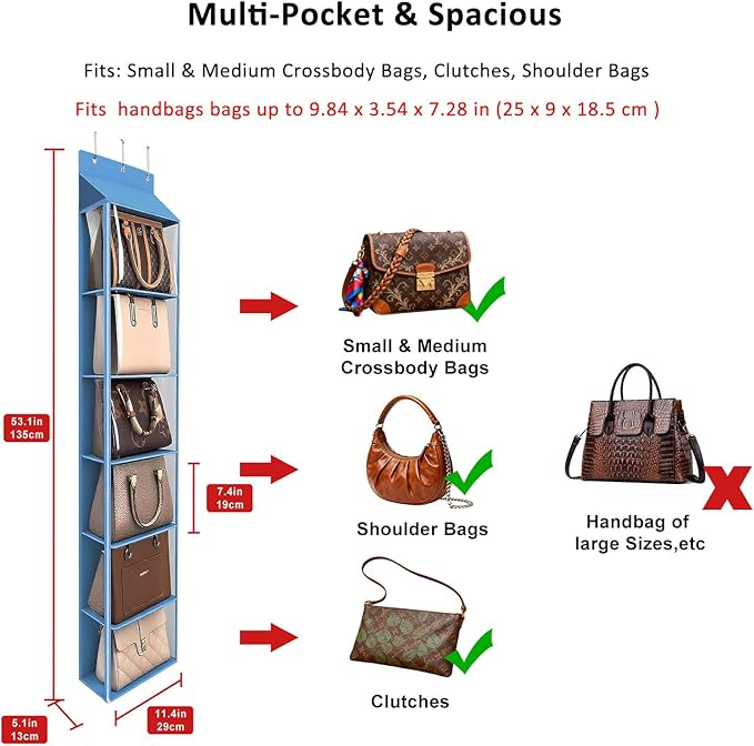 Lirex Over The Door Purse Organizer & Purse Shelf