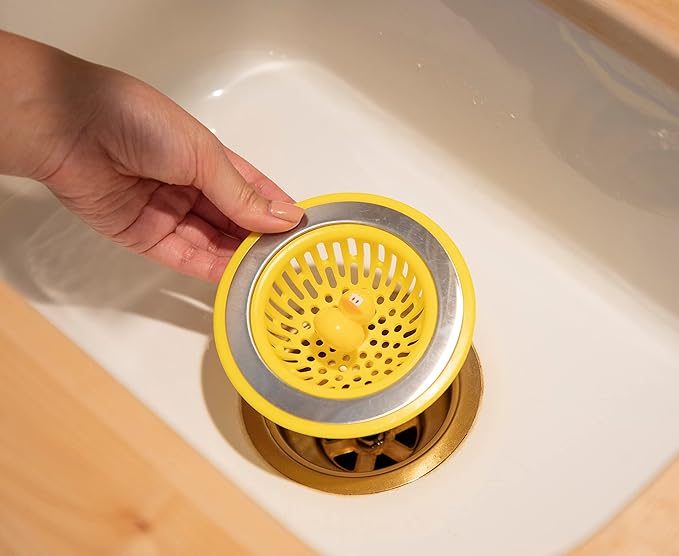 Joie Quack Kitchen Sink Strainer Basket, Fits All Standard Sinks, Stainless