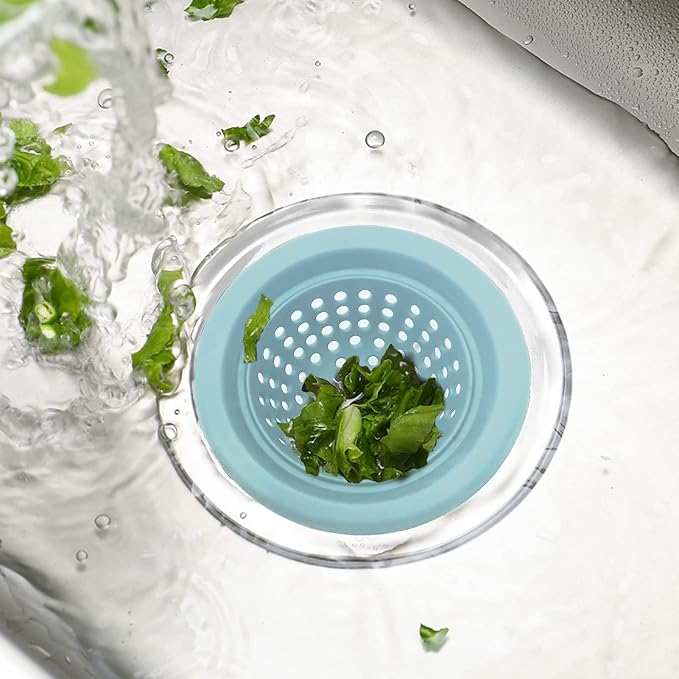 2 PCS Kitchen Stainless Silicone Sink Strainer, 4.5 inch Diameter…