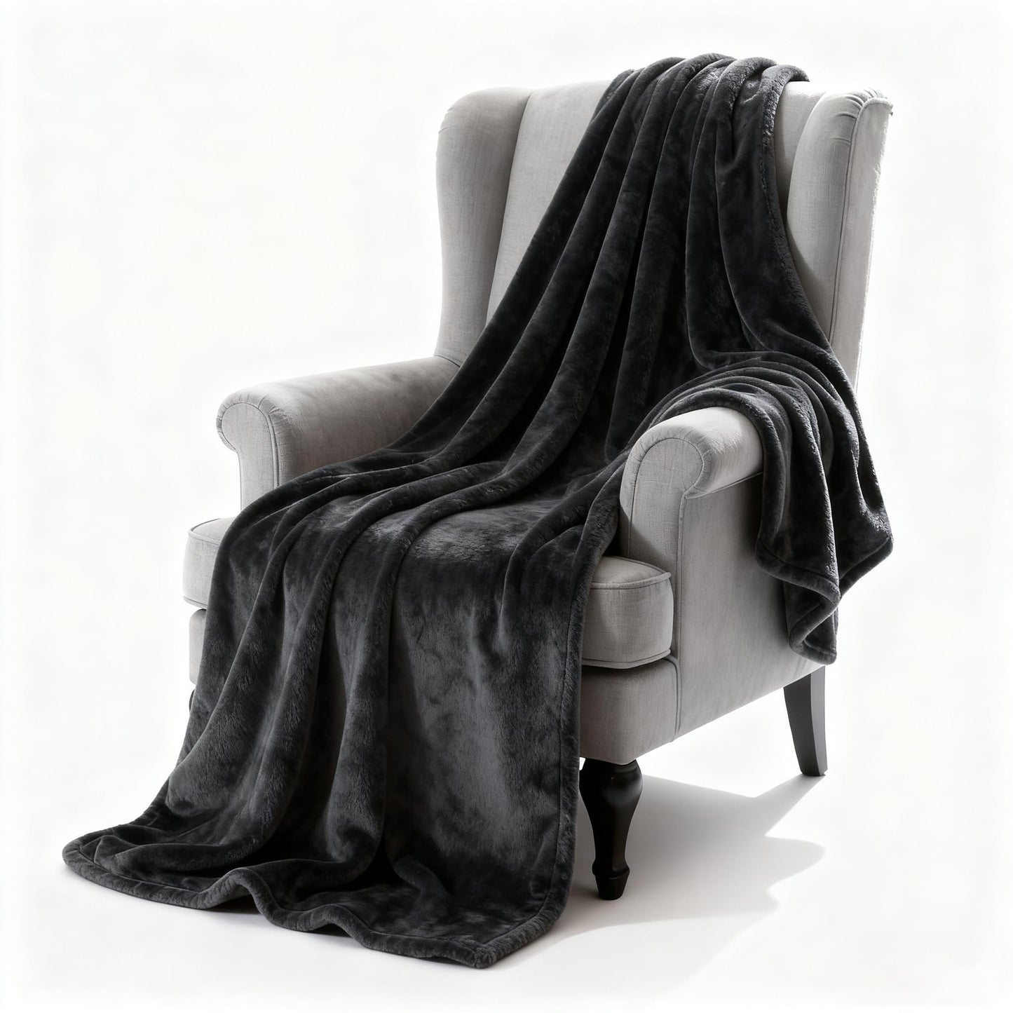 SNZ Luxury Flannel Throw Blanket for Couch 51x71 Inches - Ultra Soft Fleece Blankets & Throws for Bed, Camping, Office - All Season Cozy Plush Blanket for Adults, Men, Kids
