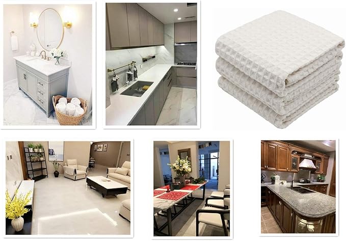 Waffle Weave Kitchen Drying Towels