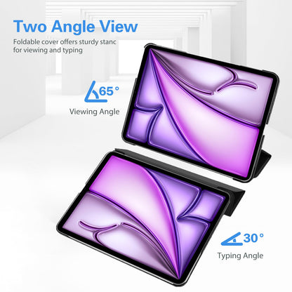 ProCase Case for iPad Pro 12.9" 6th/5th/4th/3rd Gen/iPad Air 13" (M3/M2), Cover for iPad Pro 12.9 Inch 2022 2021 2020 2018/ iPad Air 13 Inch 2025 2024, Slim Stand Hard Back ShellBlack