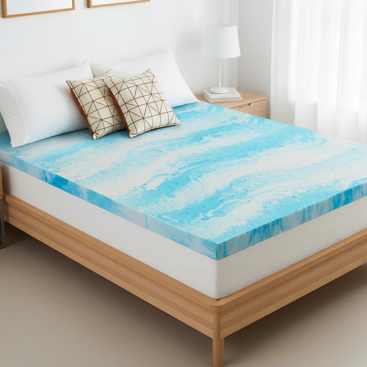 Memory Foam Mattress Topper Twin - 3 Inch Gel Infused Bed Toppers, Pressure Relief Mattress Pad for Dorm Room, CertiPUR-US Certified
