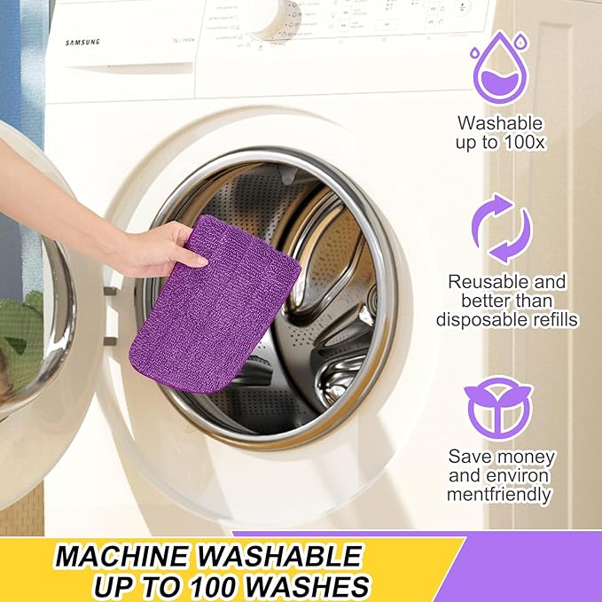 16.5 inch Reusable Mop Pads Microfiber Spray Mop Replacement Heads
