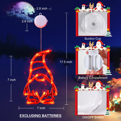 LOLStar Valentines Day Window Lights Decor with Timer, 3 Pack Battery Operated Red Heart-Shaped Window Decorations Silhouette Sucker LED Lamp Slow Fade Mode Romantic Light for 2026 Holiday Indoor Home