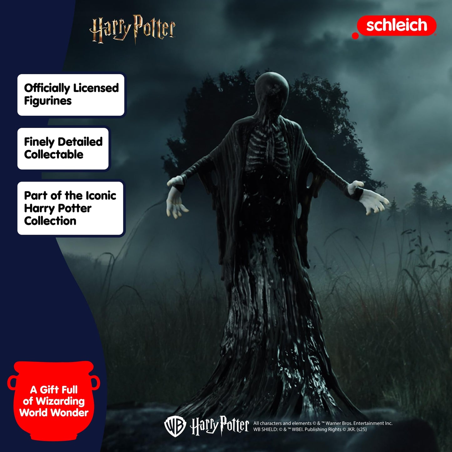 Schleich Harry Potter - 6" Dementor Figurine - Wizarding World Collectible Figures for Kids and Adults - Halloween Dementor Decoration - Toys for Ages 6+ | 13992
