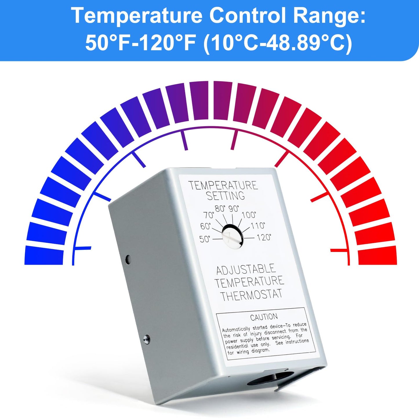 Aibabcue Gable Vent Attic Fan, 15" Exhaust Ventilation Fan with Adjustable Thermostat for Gable, Shed, Home, Garages, 1650 CFM, 1075 RPM, 2500 SQ. FT. Attic Ventilator (1650CFM)