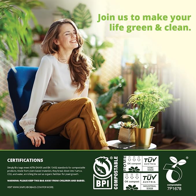Simply Bio 3 Gallon Compostable Trash Bags Liners