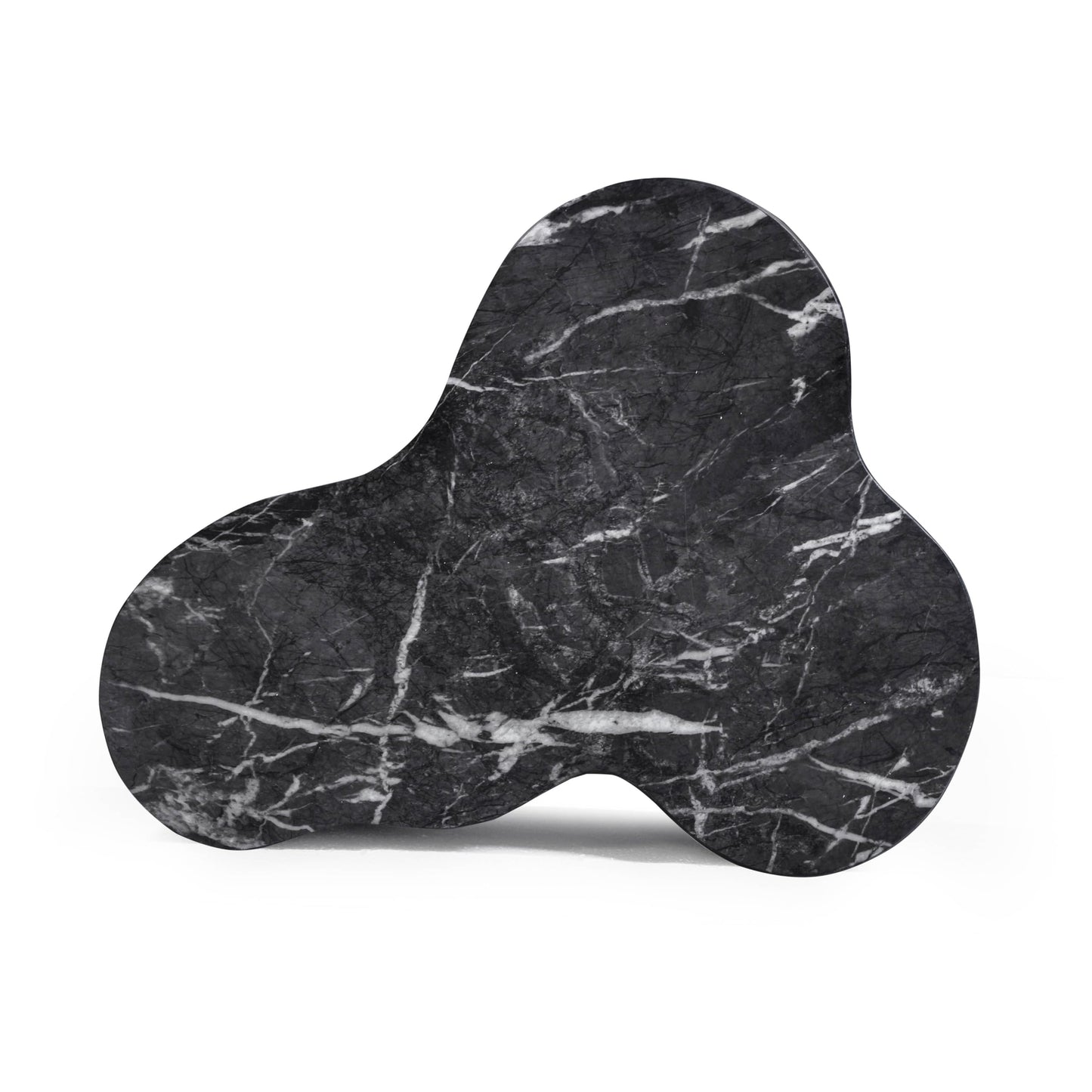 Tov Furniture Slab Black Marble Concrete Indoor/Outdoor Side Table