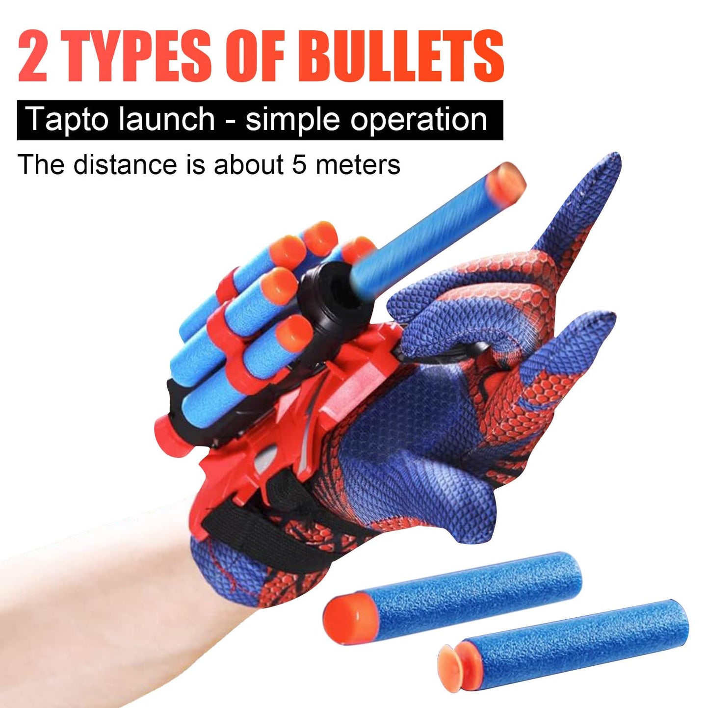 Set of 2 Spider Web Shooters Wrist Launcher Web Shooter Spider Gloves Web-Shooters for Kids