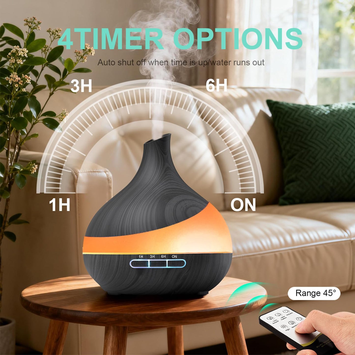 TDZXQQ Essential Oil Diffuser for Women, 𝟓𝟎𝟎𝐦𝐥 Aromatherapy Diffuser:𝟏𝟒-𝐂𝐨𝐥𝐨𝐫 LED, Dual Mist 30/60ml/h, Remote Control, Auto Shut-Off, Hotel Spa Bedroom