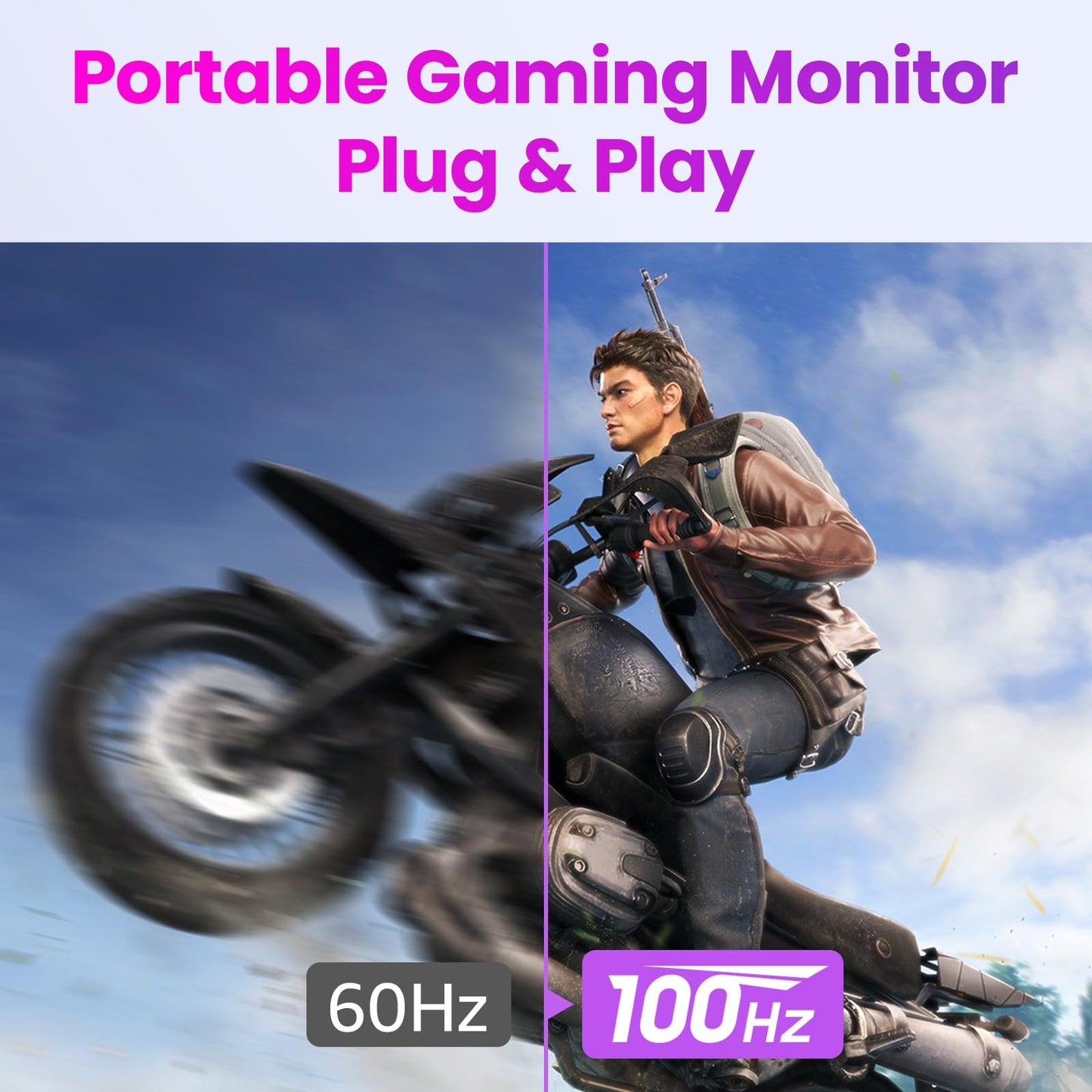 Portable Monitor 15.6" FHD 87% sRGB 60Hz IPS HDR HDMI USB-C Travel Monitor for Laptop MacBook PC Surface PS5 Xbox, External Display with Kickstand & Speakers, VESA Compatible