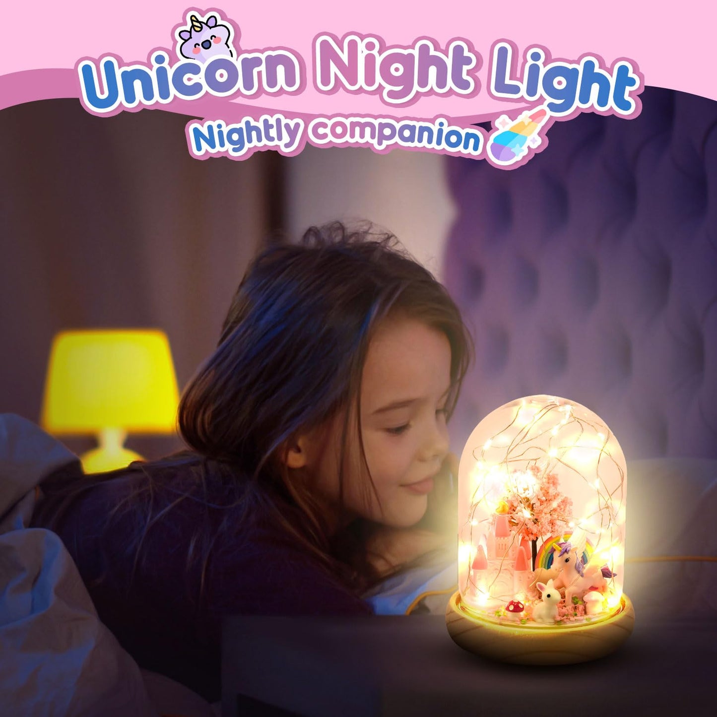 HappyGoLucky Unicorn Gifts for Girls, Craft Kits for Kids Toys Age 3-10 Year Old Girls Gifts Girls Birthday Presents Girls Toys Age 3-9 Best Toys for 3 4 5 6 Year Olds Girls Christmas Xmas Gifts