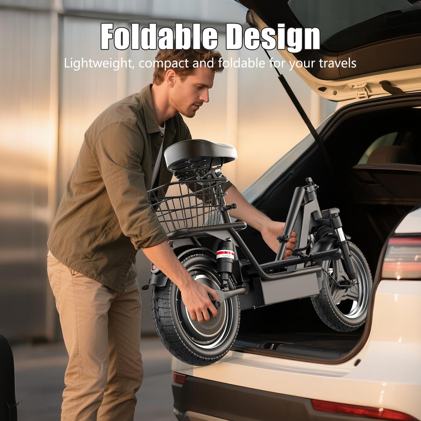 Electric Scooter for Adults, 1000W Peak Motor, 35 Miles of Range Scooter with Seat, 25 MPH Top Speed, 48V 13Ah Battery, Dual Suspension, Foldable E-Scooter with Rear Basket for Cargo, Commuting, 2PCS