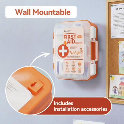 Jointown First Aid Kit, 454 Pieces All-Purpose, Home & Office Professional Medical Supplies, Ideal for Emergency, School, Business, Survival, Camping, Hunting and Sports