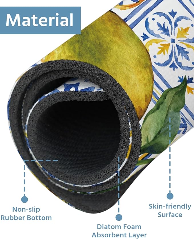 Patterned Sink Faucet Mat Kitchen Splash Guard Super Absorbent Drying Mat