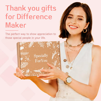 Employee Appreciation Gifts Bulk for Women, Thank You Gift Box for Women with Relaxation Spa Set, Gift for Coworkers Teacher Boss Team Mentor Leader Social Worker, Pink