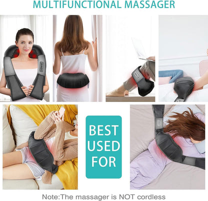 AERLANG Fathers Day Dad Gifts Neck Massger,Shiatsu Neck and Back Massager with Heating Neck and Shoulder Massager Deep Kneading Pillow for Massage Home Office Car Use Gifts for Women Men Dad Mom