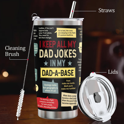 Ulrhpc Christmas Gifts for Dad Men：Dad Joke 20oz Tumbler Birthday Gifts for Dad Men Adults Grandpa Husband Stepfather Present Decorations on Fathers Day Christmas Thankgiving
