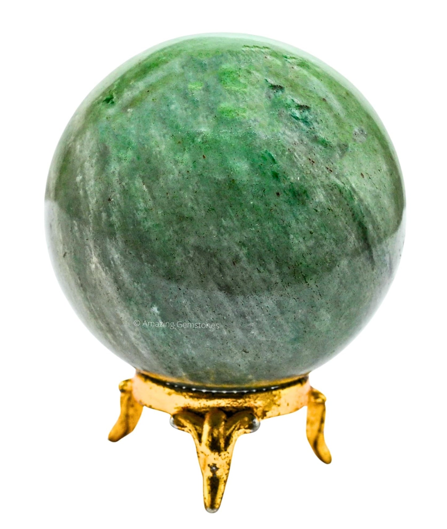 Amazing Gemstone Green Aventurine Crystal Ball with Stand - 2.5 Inches Large Crystal Sphere Meditation Balls for Witchcraft and Decorative Balls