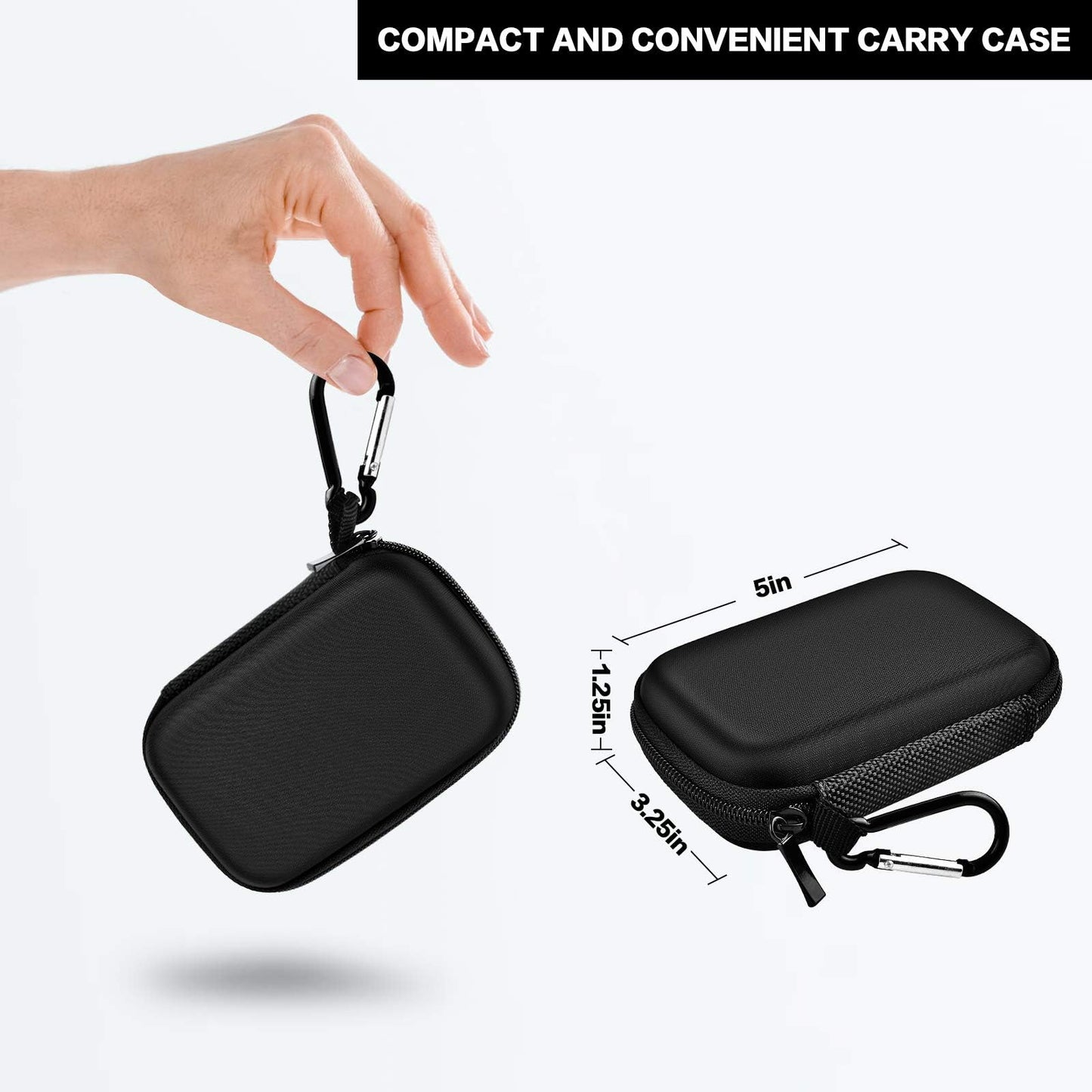 Hard Case Compatible with SanDisk 500GB/ 1TB/ 2TB/ 4TB Extreme Portable SSD - Up to 1050MB/s - USB-C, USB 3.2 Gen 2 - External for Solid State Drive. Carrying Travel Holder for USB Cables (Box Only)