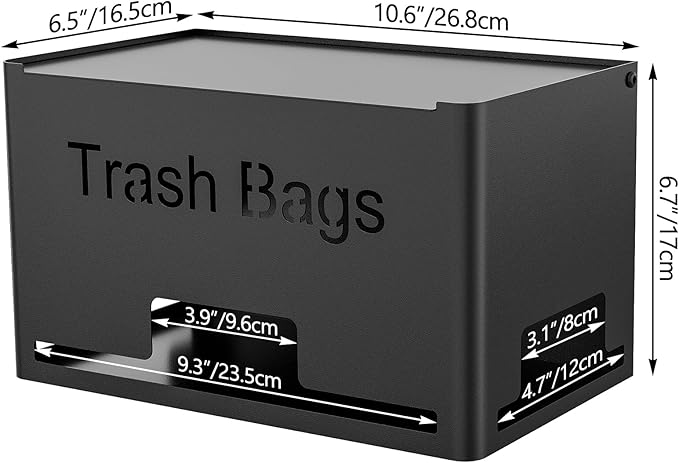 Extra Large Trash Bag Holder Dispenser, Metal Garbage Bag Dispenser Roll Holder