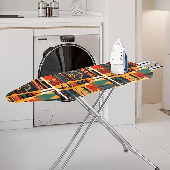 Ethnic Tribal Print Ironing Board Cover Vintage Geometric Zigzag Standard Size