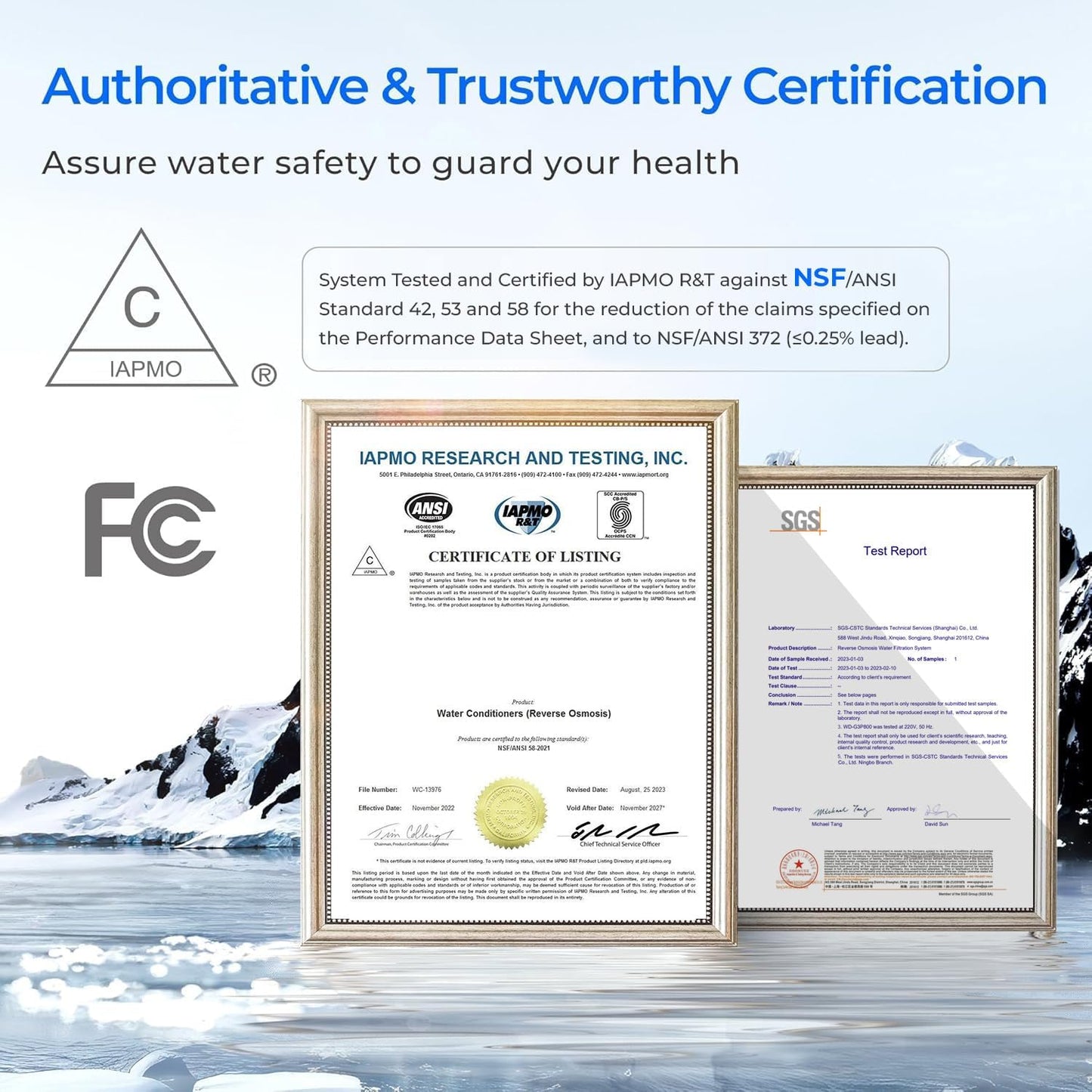 Waterdrop G3P600 Reverse Osmosis Water Filter, 600 GPD, Water Softener, Reduce TDS, Reduce Scale, Enhance the Flavor of Coffee and Tea, 2:1 Pure to Drain, Smart LED Faucet