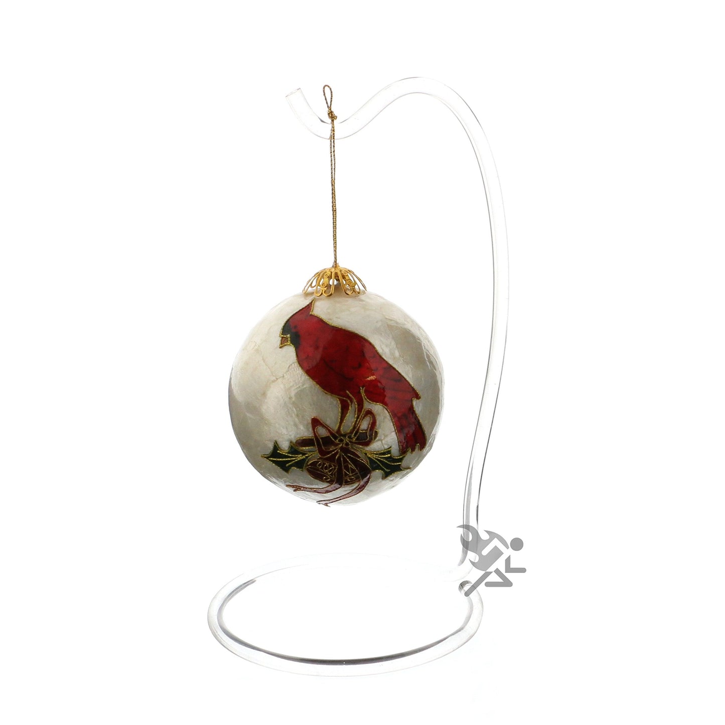 OnFireGuy 8" Clear Acrylic Ornament Display Stand Decor Holder Hanger, 2 Pack