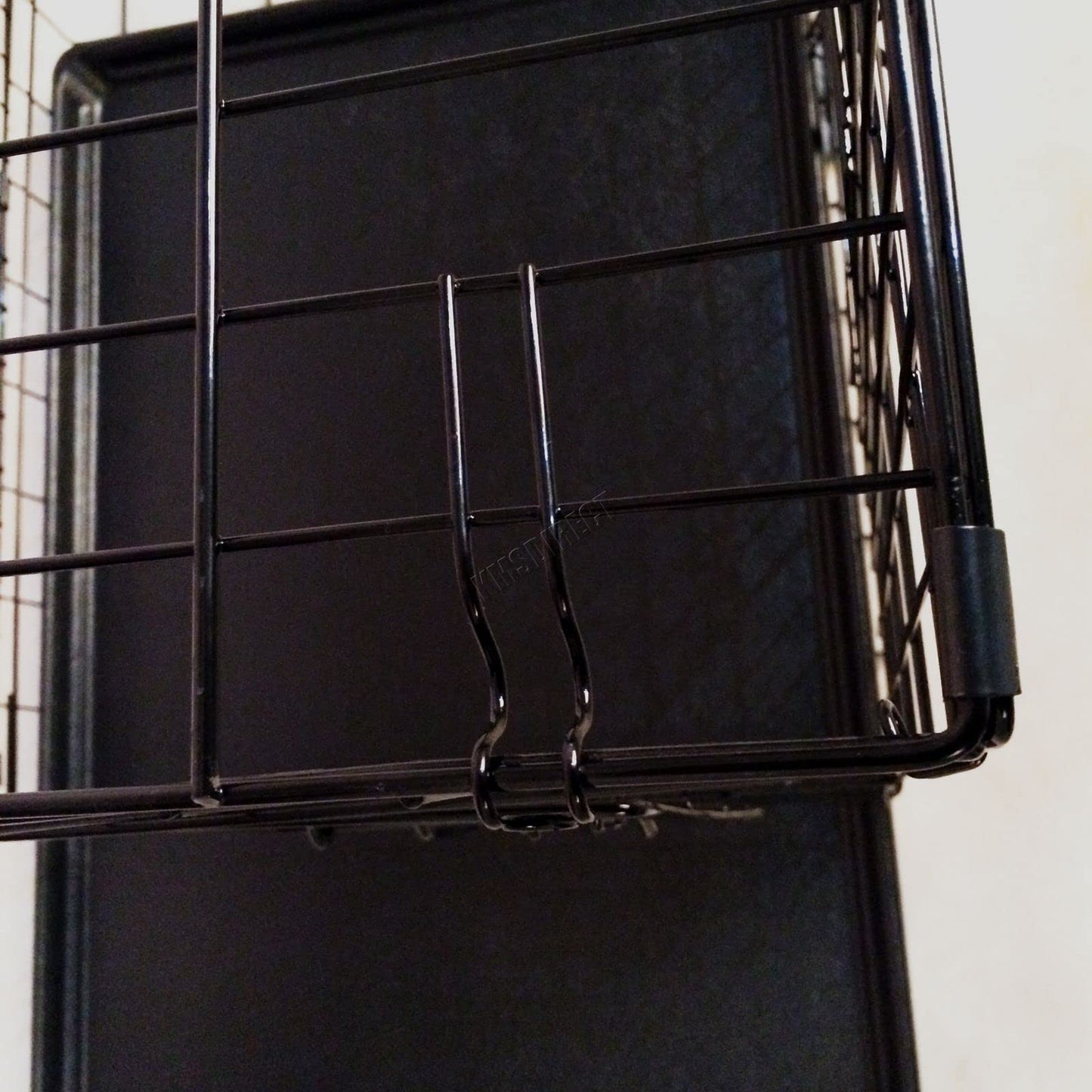 FoxHunter 30" 30 Inch Pet Dog Puppy Cat Training Cage Crate Carrier Metal Folding With TWO Doors and Tray Medium Black New FH-PT03