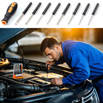 AUTODECO Car Emergency Roadside Assistance Kit with Jumper Cables Tire Inflator Automotive Kit for Car Vehicle（Orange）