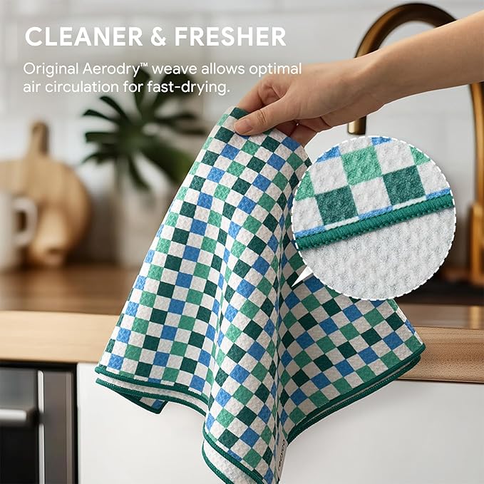 RECYCO Waffle Kitchen Towel Set of 2
