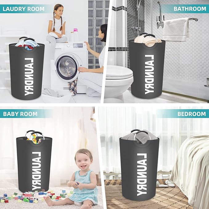 StorageRight 115L Large Laundry Basket, Laundry Hamper, Dirty Clothes Hamper