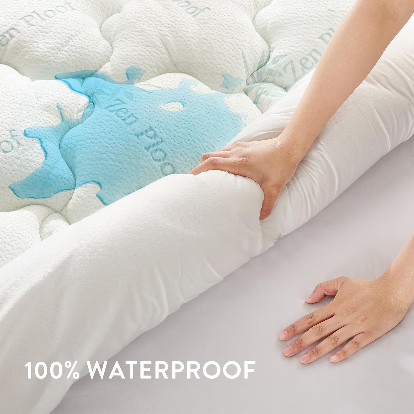Surefit Ultra Soft Waterproof Mattress Topper, Pillow Top Mattress Pad, Back Pressure Relief, Viscose Derived from Bamboo, Naturally Cooling for Hot Sleepers, King 78x80
