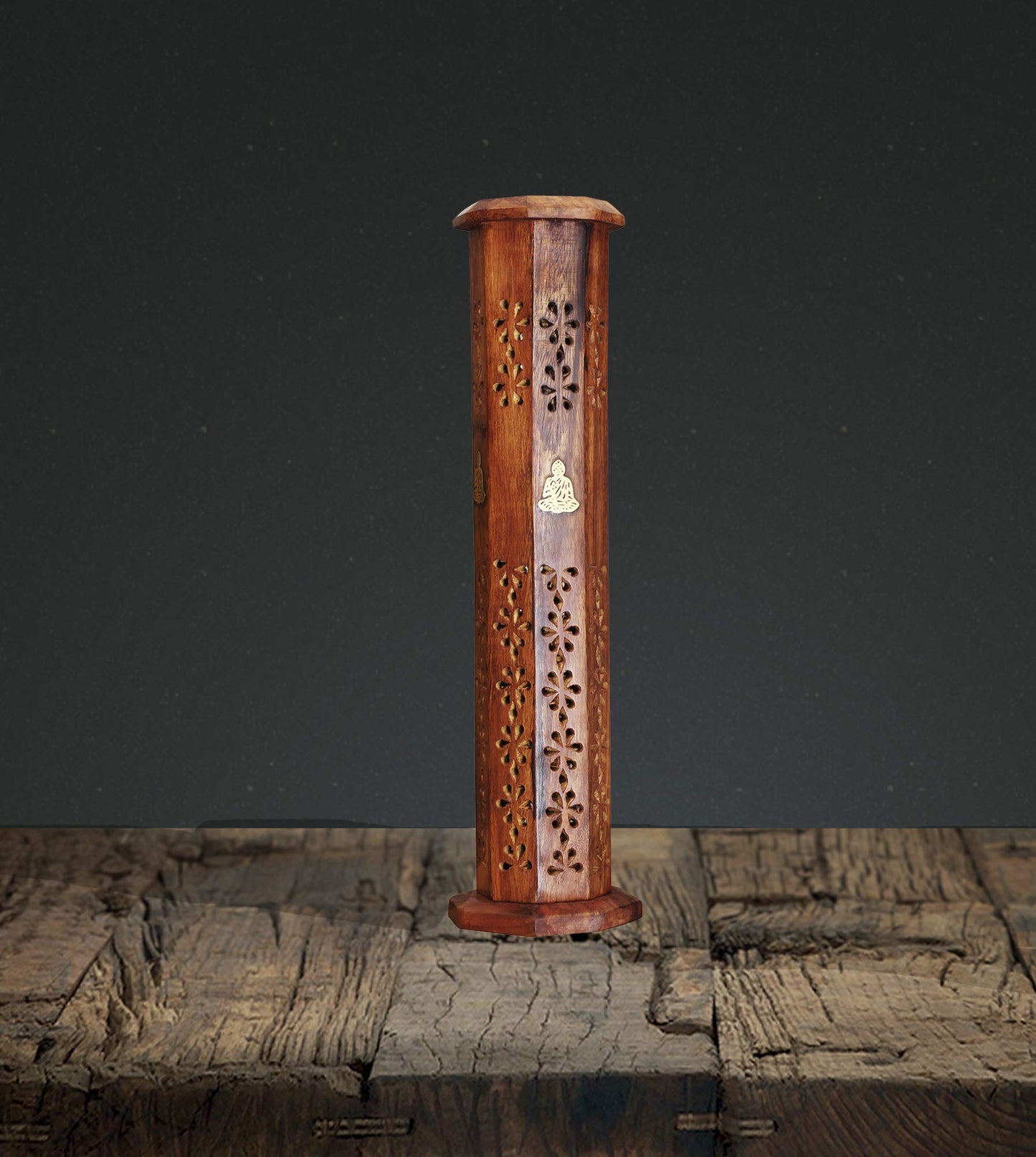Handmade Buddha Wooden Incense Cone Tower Incense Stick Burner Stand Holder Ash Catcher Home Decor Utilities & Accessories