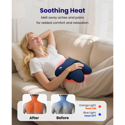 BOB AND BRAD Cordless Back Massager with Heat FSA Eligible HSA Eligible, Shiatsu Neck Massager for Pain Relief Deep Tissue, 3D Kneading Massage Pillow for Pain Relief, Birthday Gifts for Women Men