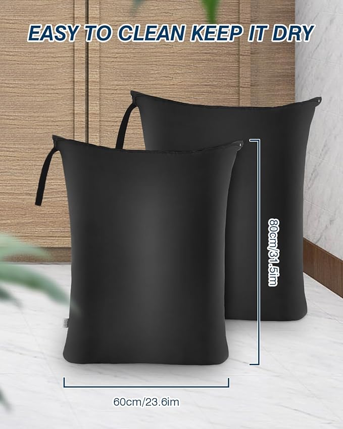 OTraki 2Pcs Large Laundry Bags 24x32 inch Wet Dry Bag Reusable Waterproof Bag