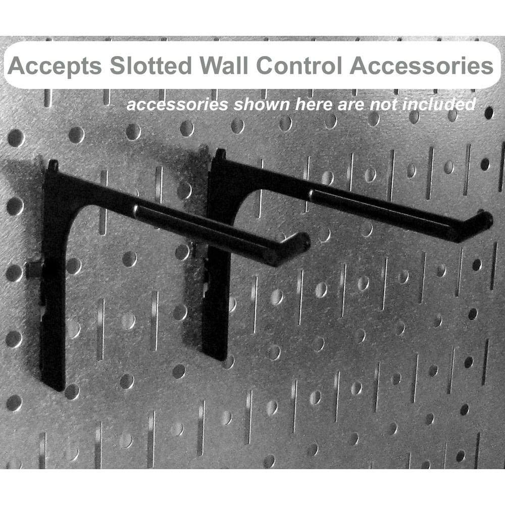 Wall Control 30-WRK-400WB Standard Workbench Metal Pegboard Tool Organizer,White/Black