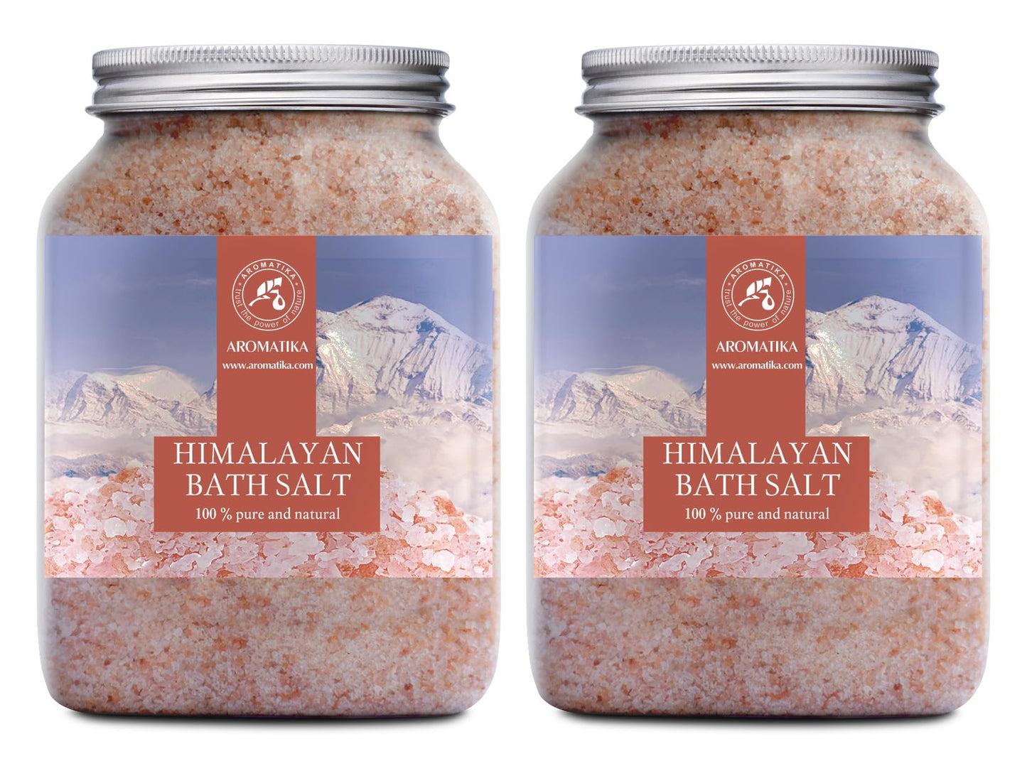 Himalayan Pink Crystals – Natural Mineral Salt – 2 × 46 oz Set – Coarse Crystals for Bath, Spa, and Home Relaxation – Skin Care, Body Soak, Aromatherapy