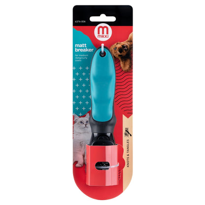 Mikki Dog, Cat Matt Breaker Rake - Matt and Tangle Remover - De-Matting Comb Tool for Pets