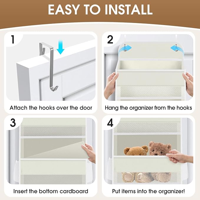 1 Pack Over The Door Organizer, Hanging Storage Organizer