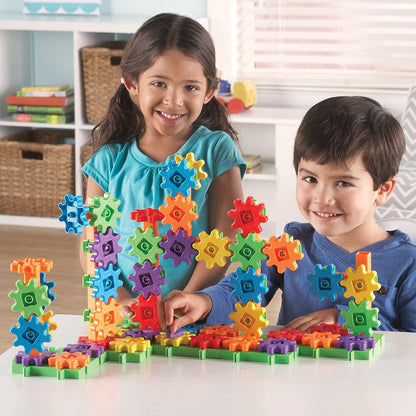 Learning Resources Gears Gears Gears, Deluxe Beginners Building Set, 100 Pieces, STEM Construction Toy for Kids, Building Toy, Develops Fine Motor Skills, Gifts for Boys & Girls Aged 3 4 5