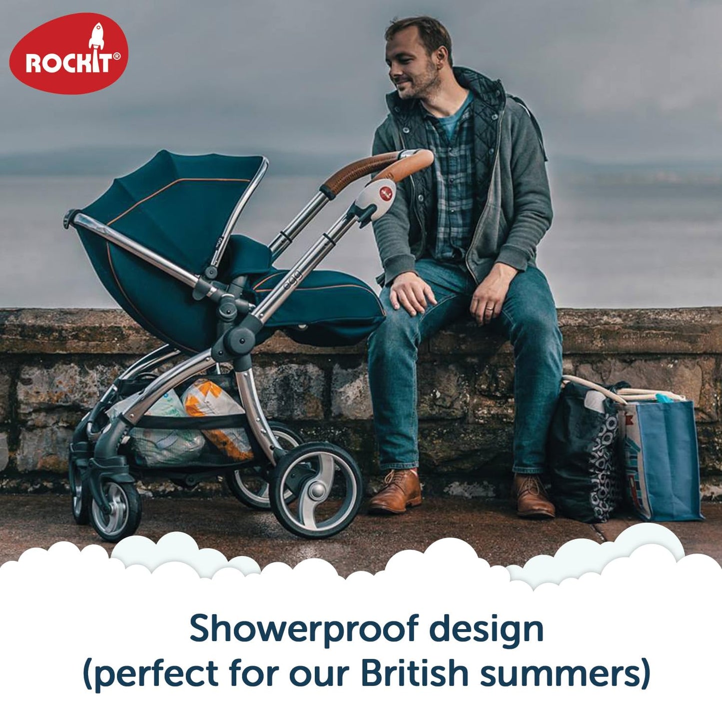 Rockit Portable Baby Rocker (AA Battery Version). Fits Any Stroller, Pram, Pushchair or Buggy