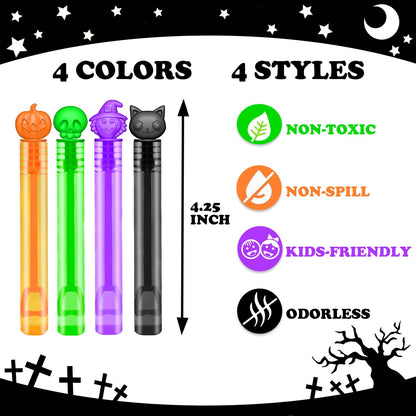 Halloween Treats Non Candy for Toddlers 20 PCS, Mini Bubble Wands Prizes Toys Gifts Bags for Kids, Small Halloween Birthday Classroom Party Basket Goody Bag Stuffer Trinkets Stuff for Boys Girls